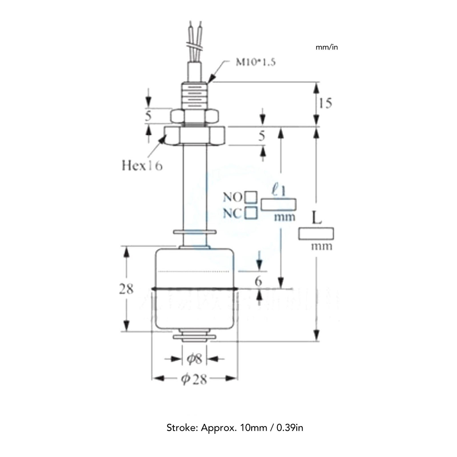 Liquid Level Switch 5Mpa 304 Water Level Sensor 0‑220V