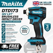 Makita DTD173 18V LXT Cordless Brushless 1/4" Impact Driver Body Only NO Battery