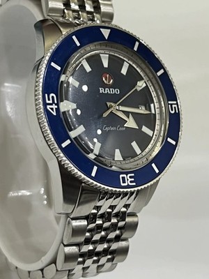 Rado Captain Cook Vintage Swiss Automatic Men's Watch Blue Dial Steel Bracelet
