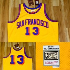 Wilt Chamberlain San Francisco Warriors M&N Jersey Swingman HWC NBA Men L NEW