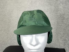 VTG Outdoor Research Hat Strap Back Green Gore Tex Waterproof Ear Flap Mens 90s