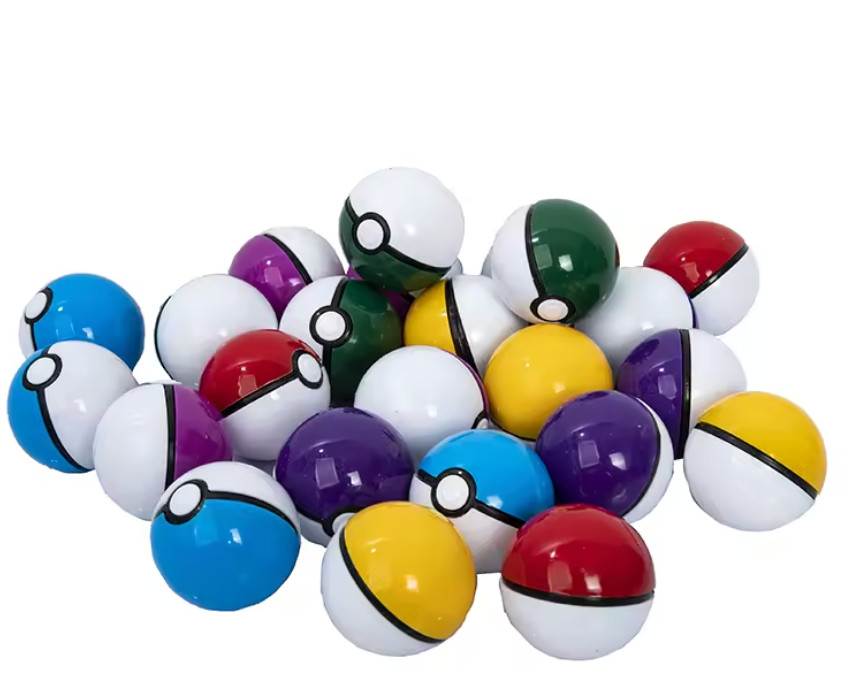 25 Mini 2&rdquo; Pokeballs with 25 Random Action Figures Kids Bd