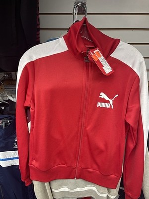 PUMA Men's Iconic T7 Track Jacket, Red Size M, Y2k Brand New