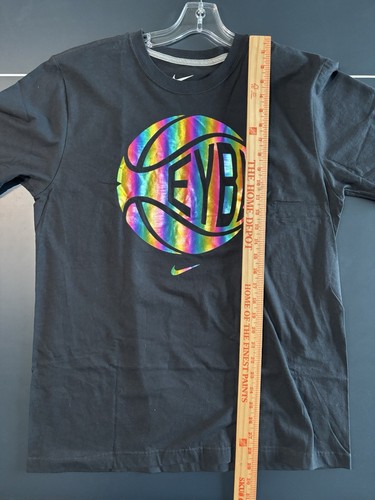 T-shirt basket Nike EYBL Kevin Durant KD grafica arcobaleno taglia large nera - Foto 6 di 6