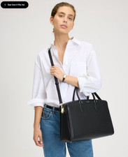Kate Spade New York Black Large Leather Laptop Bag