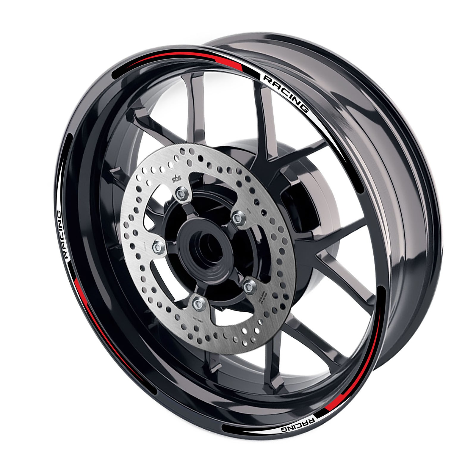 R03B For 1995-2021 Kawasaki ZX6R Ninja ZX636 Red 17'' Wheel Sticker 20 19 18 17