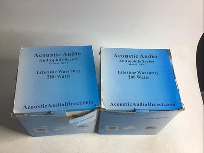 Acoustic Audio S191 Audiophile In-Wall In-Ceiling Speakers 200W 8 Ohm White