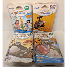 VTech V.Smile Motion Games Lot: Tinker Bell, WALL-E, Kung Fu Panda NASCAR.