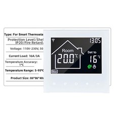 Termostato WiFi Smart Controllo LCD per Caldaia Elettrica a Gas a Base Acqua Ris