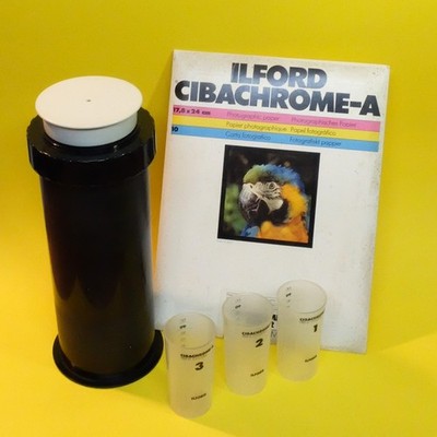 Ilford Cibachrome-A Entwicklungstrommel Fotopapier bis 20x25cm mit Papier + Mess