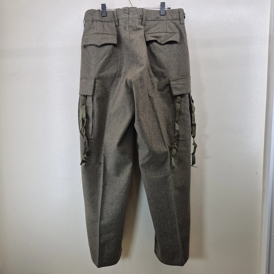 Vintage 60s Niemann and Co Pants Men's 36x30 Military Field Wool Cargo Utilty  - Image 4 of 4
