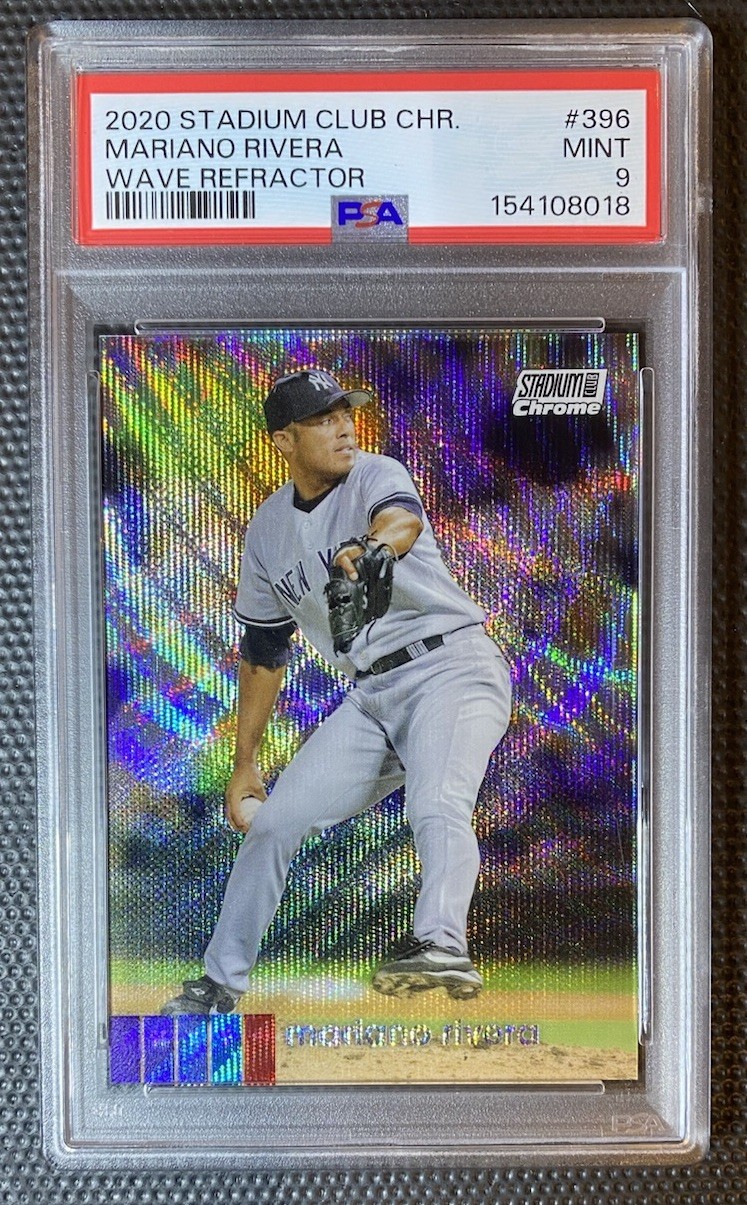 2020 Topps Stadium Club Chrome Mariano Rivera Wave Refractor PSA 9 - RARE view 1
