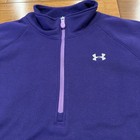 Under Armour Girls Youth Medium 1/4” zip Coldgear Pullover Purple EUC — photo 2