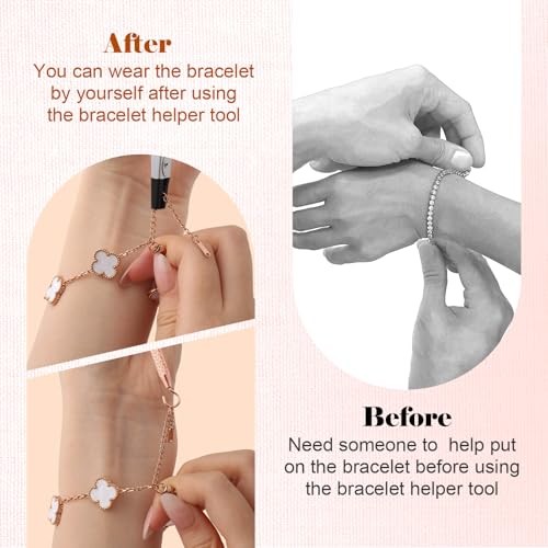 2 Stück Armband Helfer Werkzeug, tragbarer Armbandhelfer einfach selbst anzuziehen,  - Bild 7 von 7