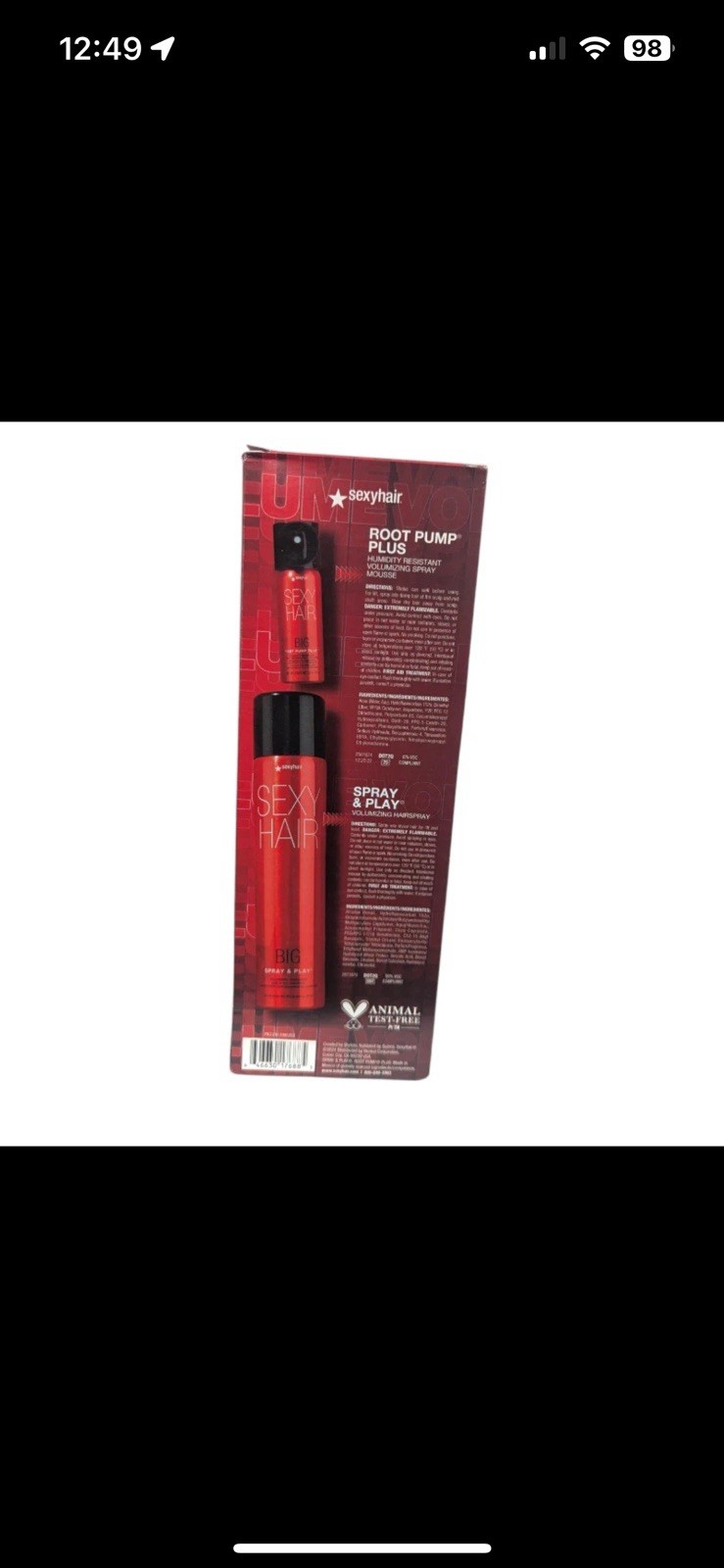 Sexy Hair Mini Spray 1.6 oz. & Spray & Play Duo 10.0 oz.  Set