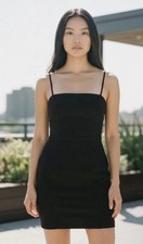 Windsor 4 Lulus Black Mini Dress Statement Bow NWT Medium Date Night Homecoming