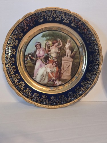 Antique Royal Vienna Blue Cup/Saucer/Plate "Beehive" Austria 1800's - Picture 3 of 17