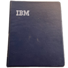 Vintage IBM Logo Notebook A-Z Dividers 9”x7” 3 Ring Binder Small Size 6138342