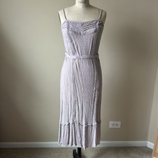Knox Rose Woman’s Sun Dress Spaghetti Strap Long Dusty Lavender Purple Med