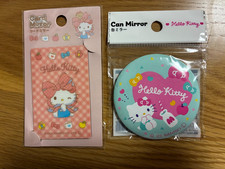 Hello Kitty Card Mirror & Can Mirror Set Sanrio Japan Cute Official