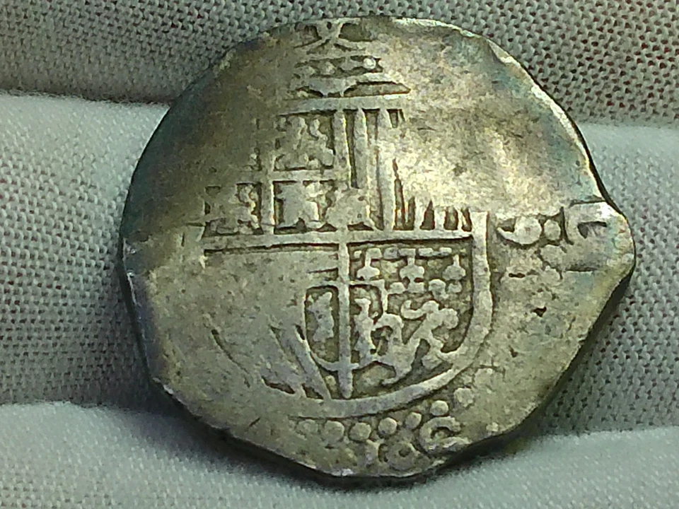 1590 Spanish 4 Reales Hammered Silver Treasure Cob - Spain - Image 2 of 4