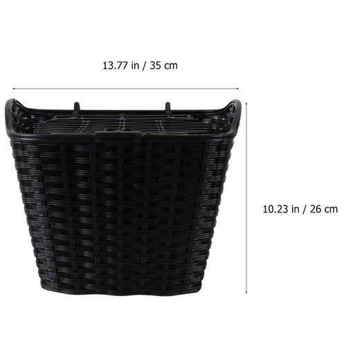 Cesta de bicicleta de coche eléctrico Miss Child manillar delantero tejido ratán - Imagen 3 de 12