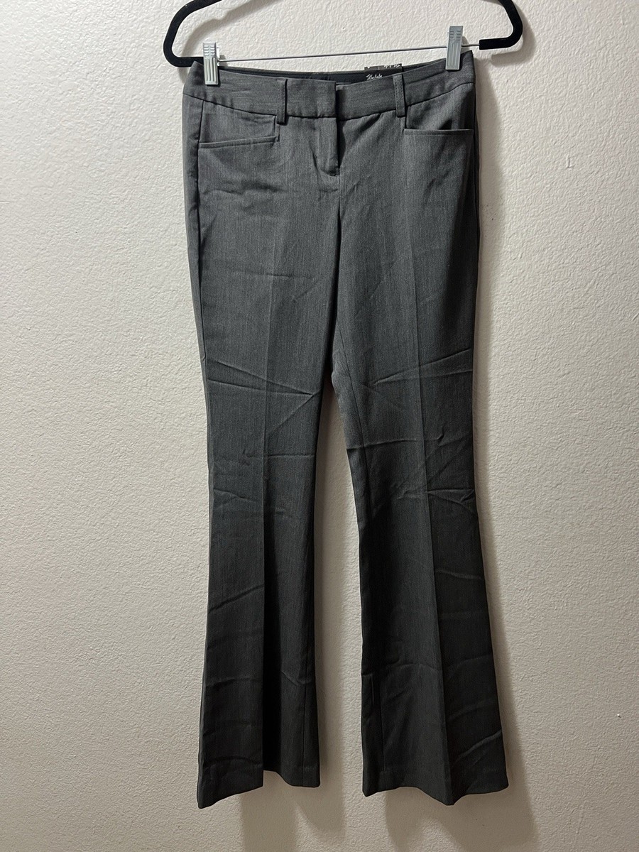 New Women's Express Design Studio Illustrator Grey Dress Pants Flare Leg  Size 0 | eBay