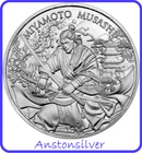 Legendary Warriors - Miyamoto - 1 oz .999 BU Silver 🍒Encapsulated🍒