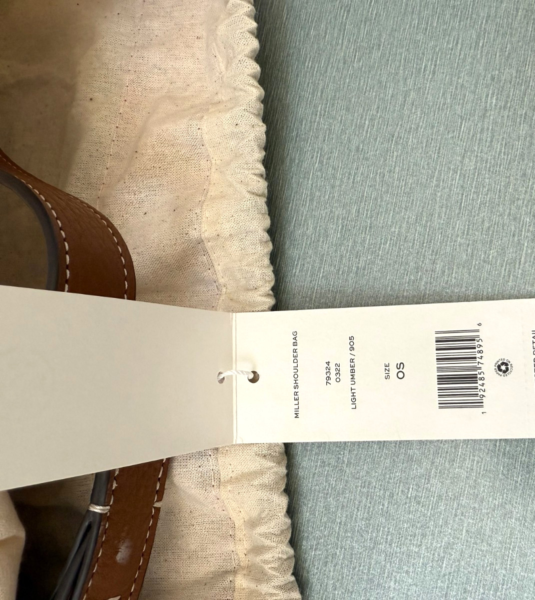 Tory Burch Miller Leather Small Hobo/Crossbody Bag/Shoulder Bag Light Umber-$498 thumbnail 11