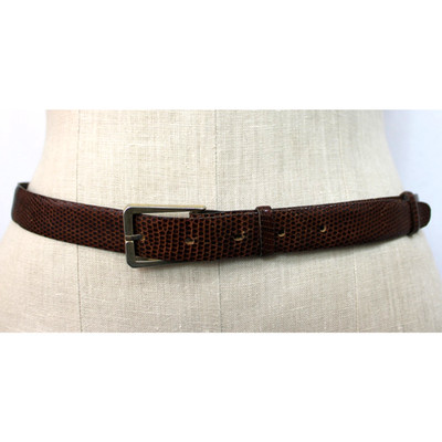 Vintage RAMI Spain Brown Lizard Belt Men's Size 34 x 1  Classic