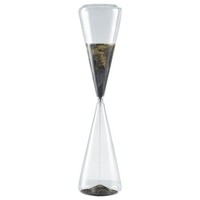 Mascagni Casa Sanduhr Mit Sand Zweifarbig Grau Und Gold 50Cm Glas