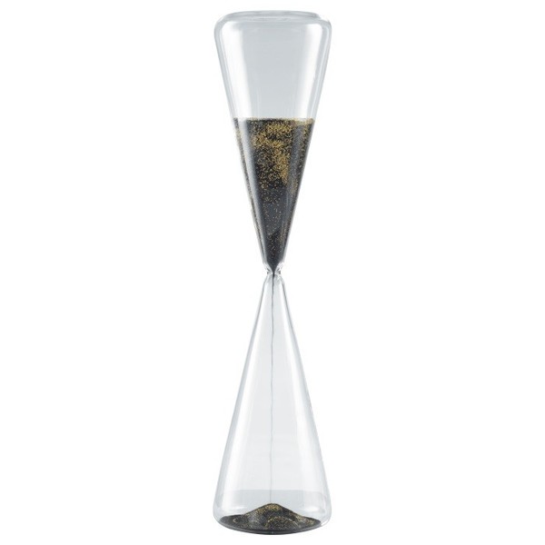 Mascagni Casa Sanduhr Mit Sand Zweifarbig Grau Und Gold 50Cm Glas-image