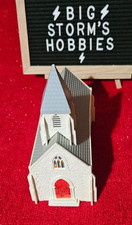 Plasticville O Scale Model Train Scenery Building Church Pre-Assembled