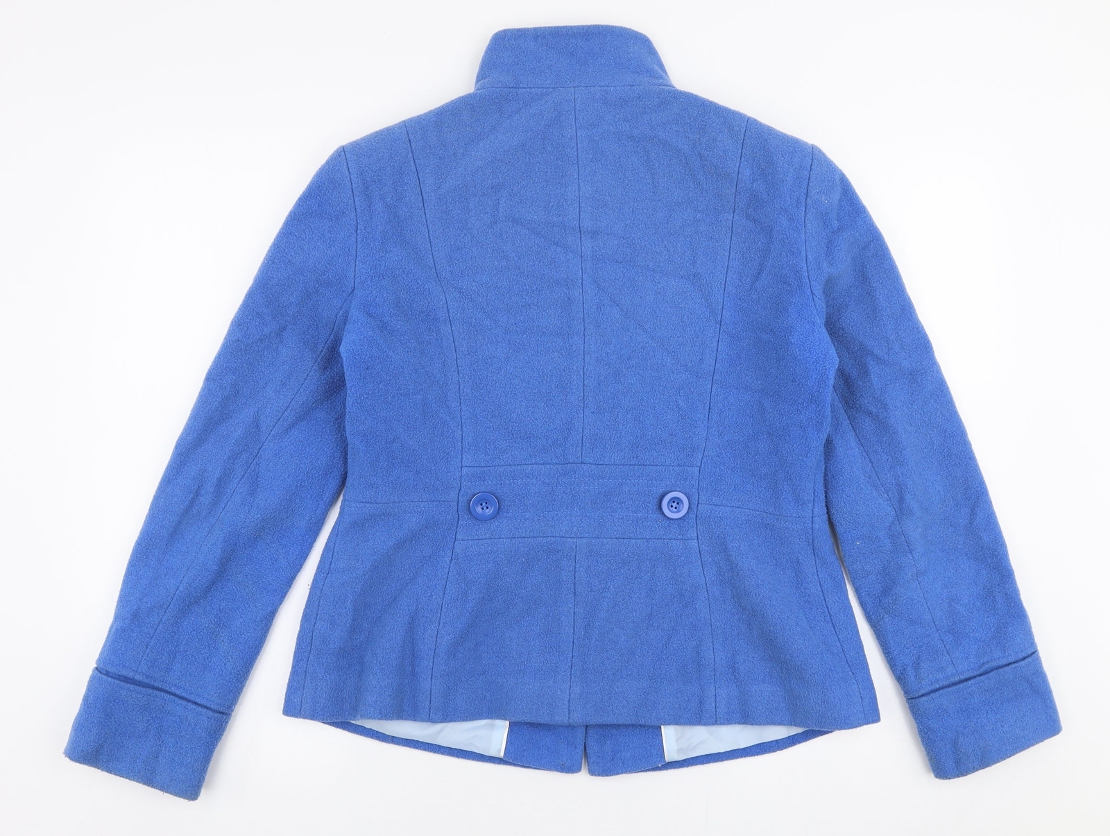 John Lewis Womens Blue Jacket Coat Size 12 Button eBay