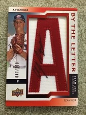 2011 Upper Deck AJ VANEGAS Rookie Autographed Letterman “A” #/100 Team USA