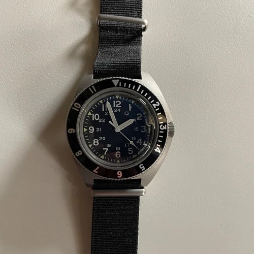 Benrus Beams Plus Type II Black Dial Military Watch Limited Edition Working