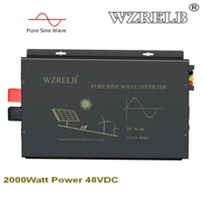 2000W Pure Sine Wave Power Inverter 48V to 110V 220V Off Grid Solar Home