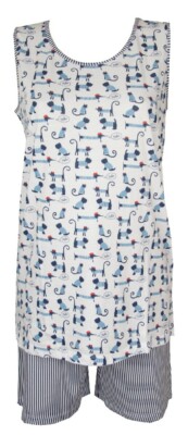 SG Women's Cotton Modal Crew Neck Sleeveless Pajamas Tank Top Shorts RAGN