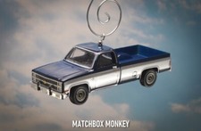 1982 Chevy C-10 Silverado Pickup Truck Squarebody Christmas Ornament Long Box