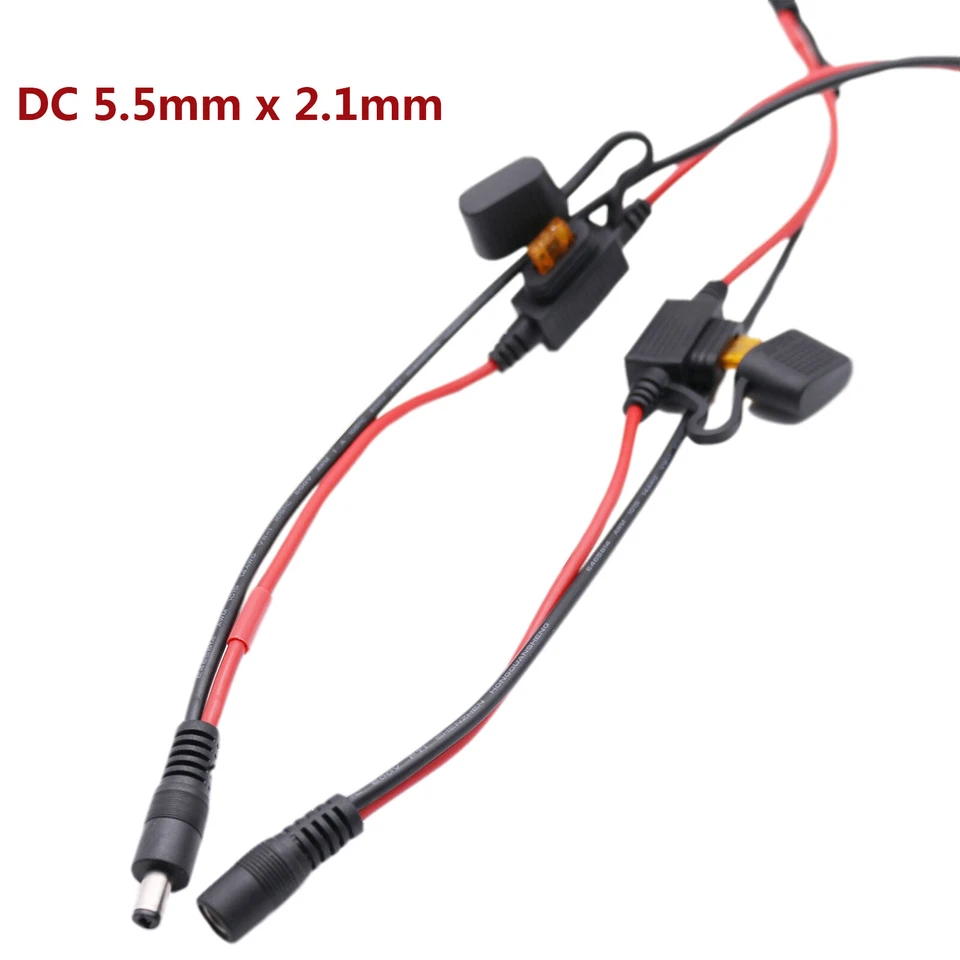 5.5 x 2.1mm Male to Female DC Power Cable with 5A Fuse for LED Strip CCTV Camera - Image 4 of 4