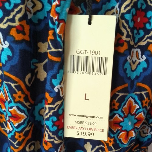 Young USA Women's Summer Romper Spaghetti Strap Blue Geometric NWT Strap Defect - Picture 5 of 15