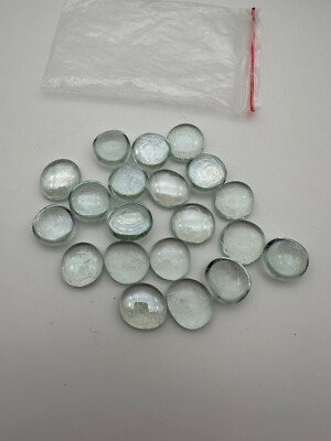 20er Set Glas Steine Perlen Transparent Deko Muggelsteine Nuggets