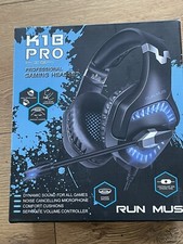 Run Mus k1b pro gaming headset mic led headphones