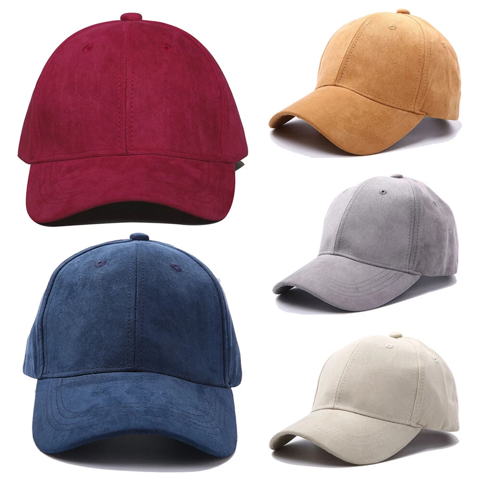 Suede Baseball Cap Men Women Casquette Casual Snapback Hat Hip Hop Solid Color - Image 3 of 4