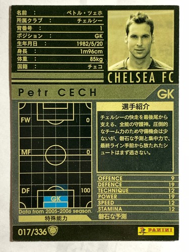 Petr Cech Wccf Panini Soccer Card Japan Sports 017 336 05 06 Fight Rare F S Ebay