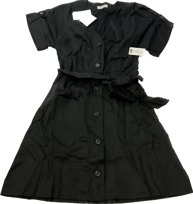 Equipment Bernyce Linen Dress Womens Size 2 Black Short Sleeve Button Front | eBay Equipment Bernyce Linen Dress Womens Size 2 Black Short Sleeve Button Front | eBay
