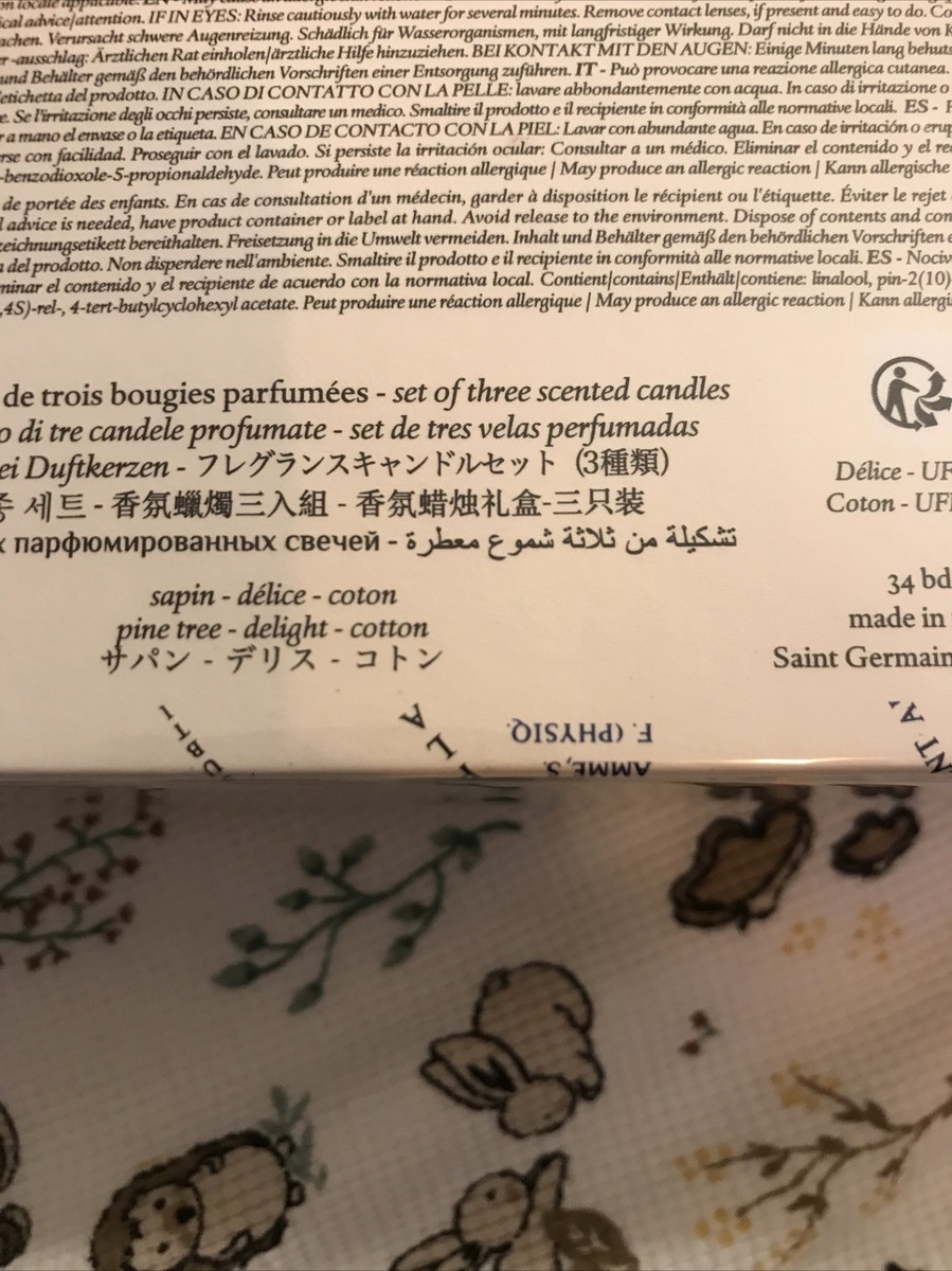 Coffret 3 Bougies Parfumées Diptyque - 70g Chacune - Neuf