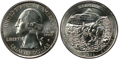 2011-P Glacier Montana National Park Quarter ATB Philaldelphia Mint 25c NPP07