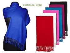 new soft Solid Plain Silk Pashmina Cashmere Scarf Shawl Wrap Stole neck warmer