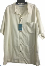 Roundtree  York Caribbean Hawaiian S/S Mens Shirt XL Ivory Tag 79